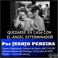 QUEDARSE EN CASA CON EL NGEL EXTERMINADOR - Por JUANJO PEREIRA - Domingo, 26 de Julio de 2020